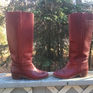Vintage Nine West Louisa Oxblood Riding Boots